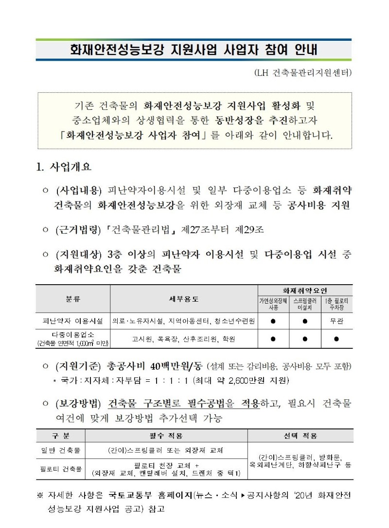 200511-(붙임)LH 화재안전성능보강 지원사업 사업자 참여 안내001.jpg